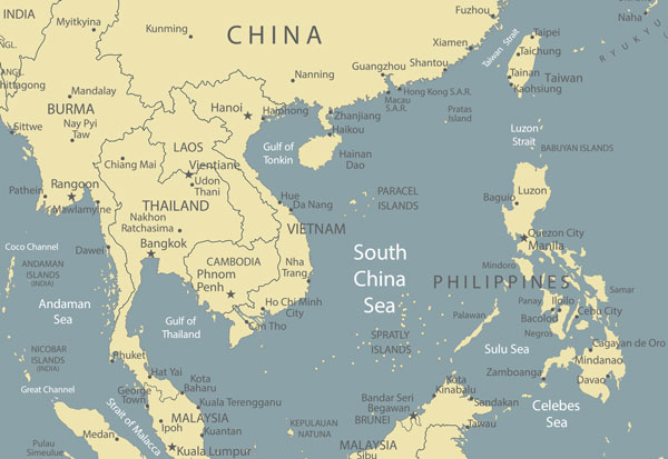 South China Sea, Paracel Islands and Spratly Islands